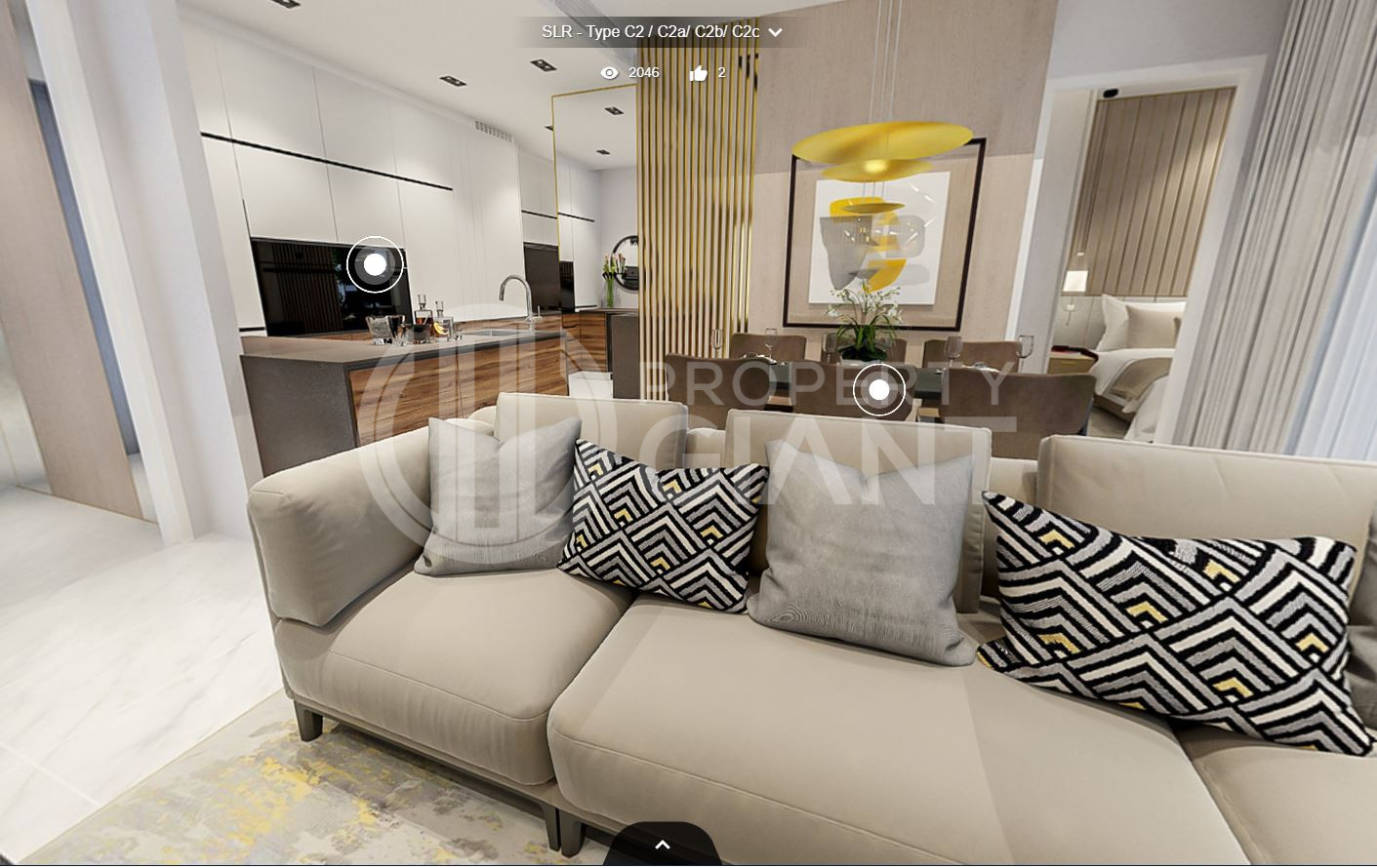 3D Virtual Tour of Sloane Residences 3 Bedroom Unit, Type C2/C2a/C2b/C2c