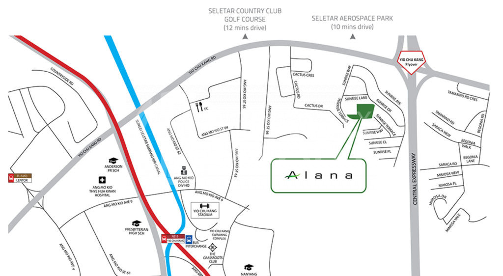 Alana Location Map