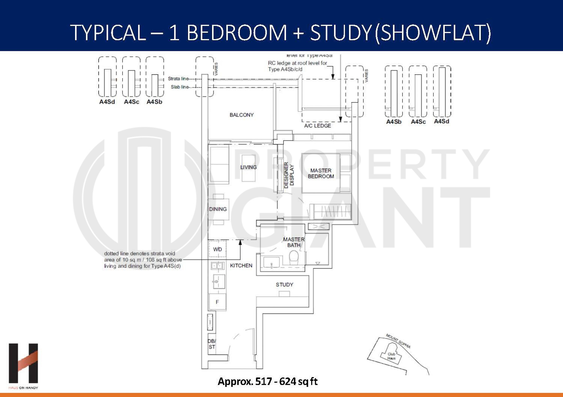 1 Bedroom - Study (Showflat)